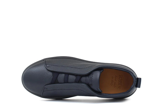 Slip-on in pelle martellata