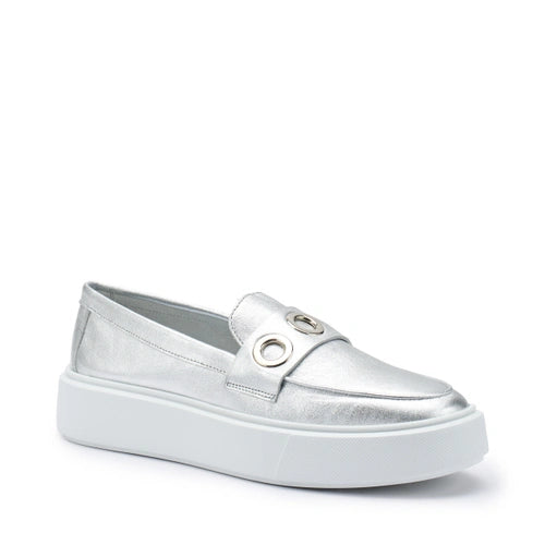 Mocassini in pelle laminata