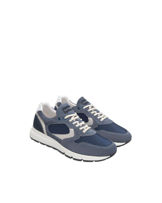 Sneakers in camoscio e tela