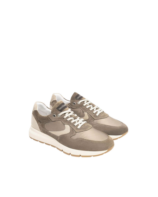 Sneakers in camoscio e pelle