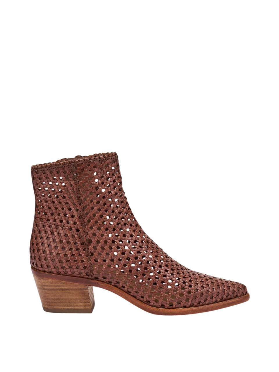 Stivaletto in pelle intrecciata