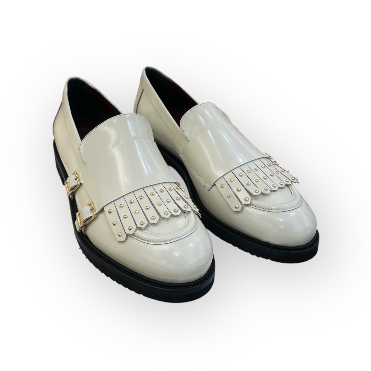 Mocassini frangia borchie