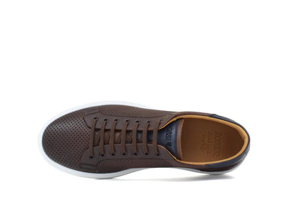 Sneaker in vitello naturale traforato