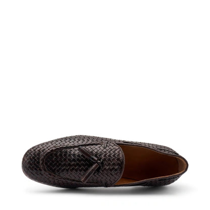 Mocassini pelle intrecciata