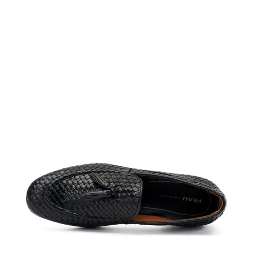 Mocassini pelle intrecciata