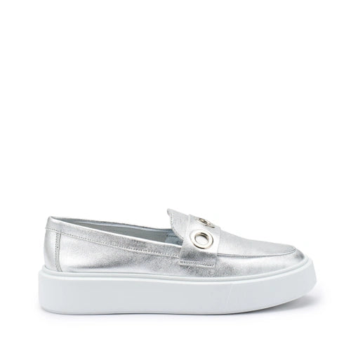 Mocassini in pelle laminata