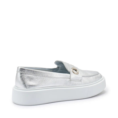 Mocassini in pelle laminata