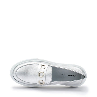 Mocassini in pelle laminata