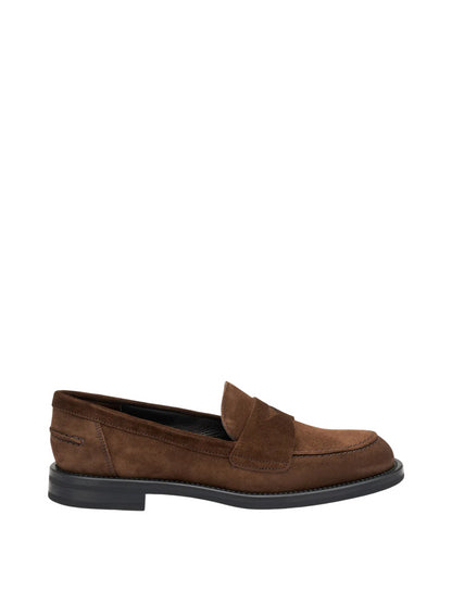 Mocassini in pelle scamosciata