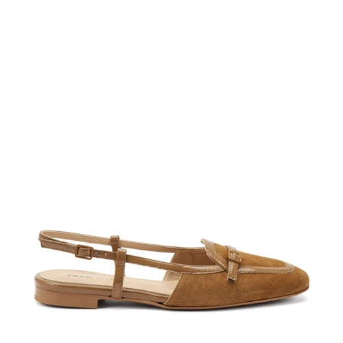Slingback flat in suede
