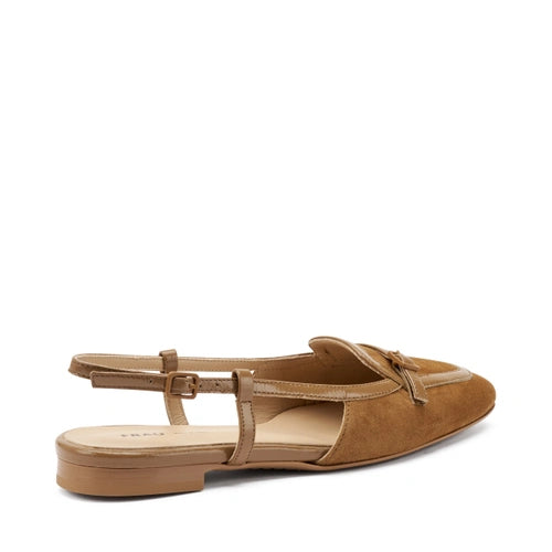 Slingback flat in suede