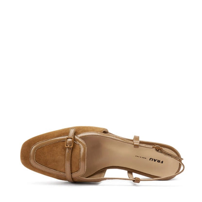 Slingback flat in suede