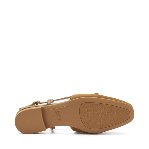 Slingback flat in suede