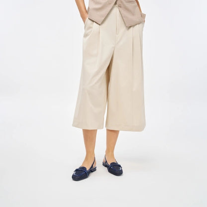 Slingback flat in denim