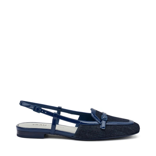 Slingback flat in denim