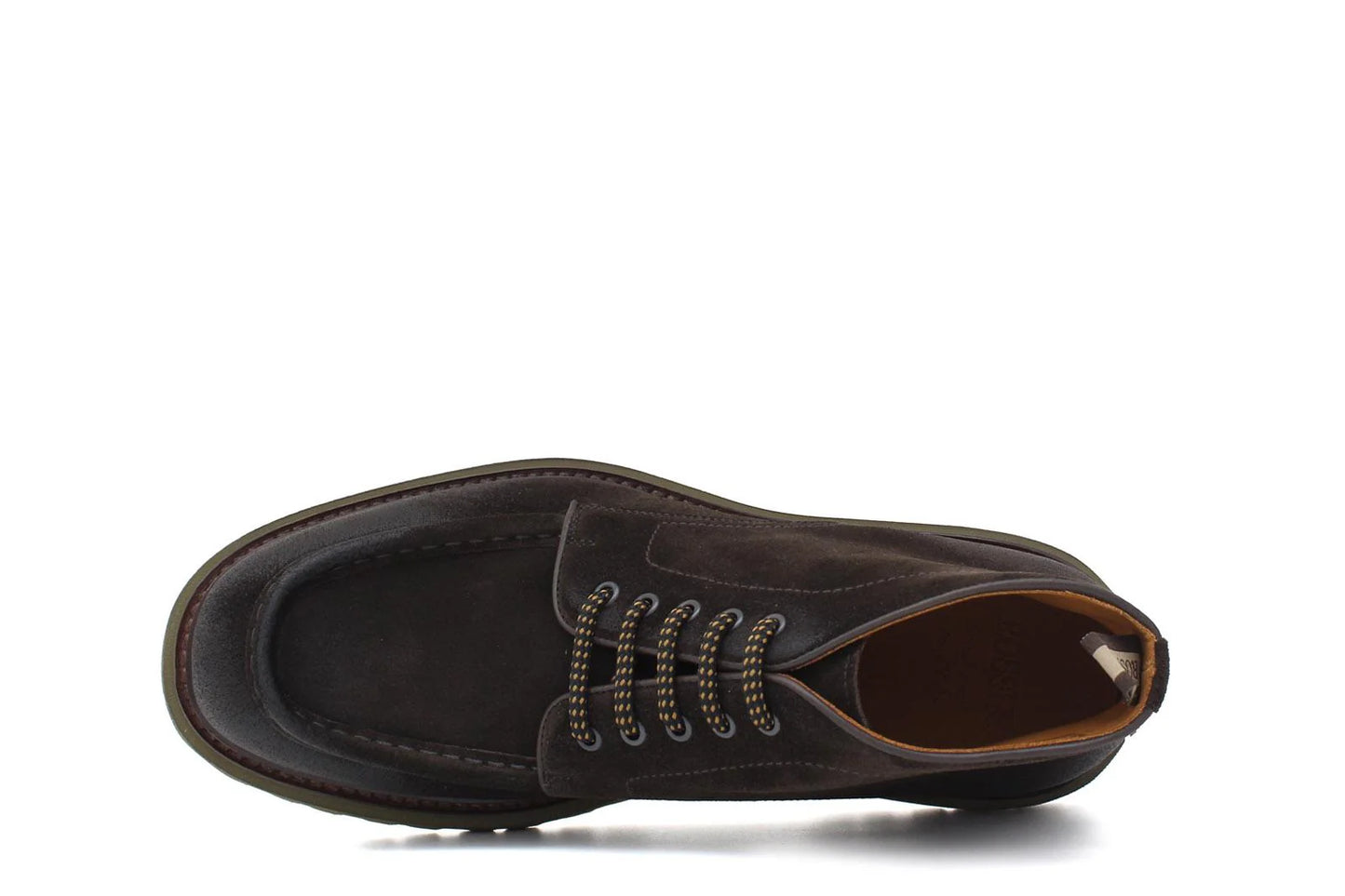 Polacchino stringato in camoscio ingrassato