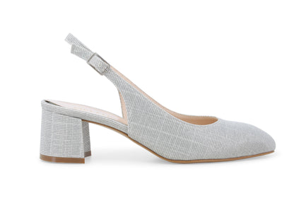 Décolleté donna slingback in tessuto galassia