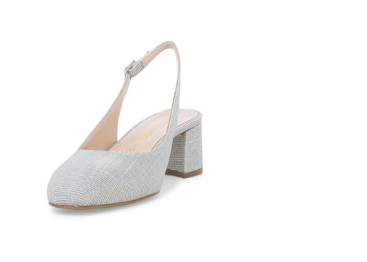 Décolleté donna slingback in tessuto galassia