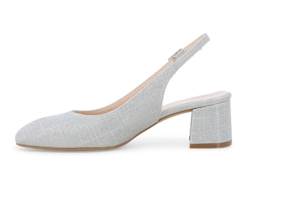 Décolleté donna slingback in tessuto galassia
