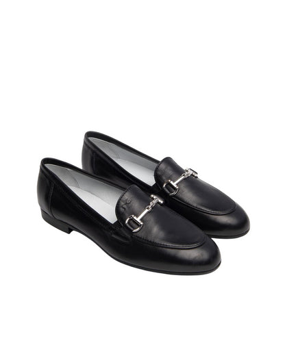 Mocassini in pelle con morsetto