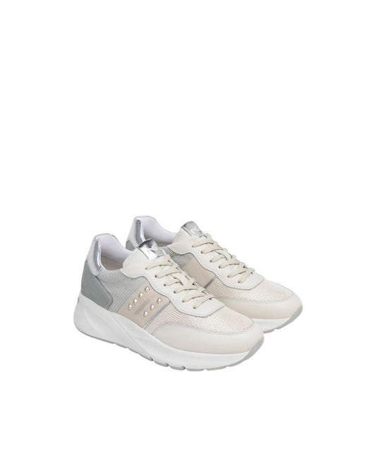 Sneakers in pelle, suede e tela