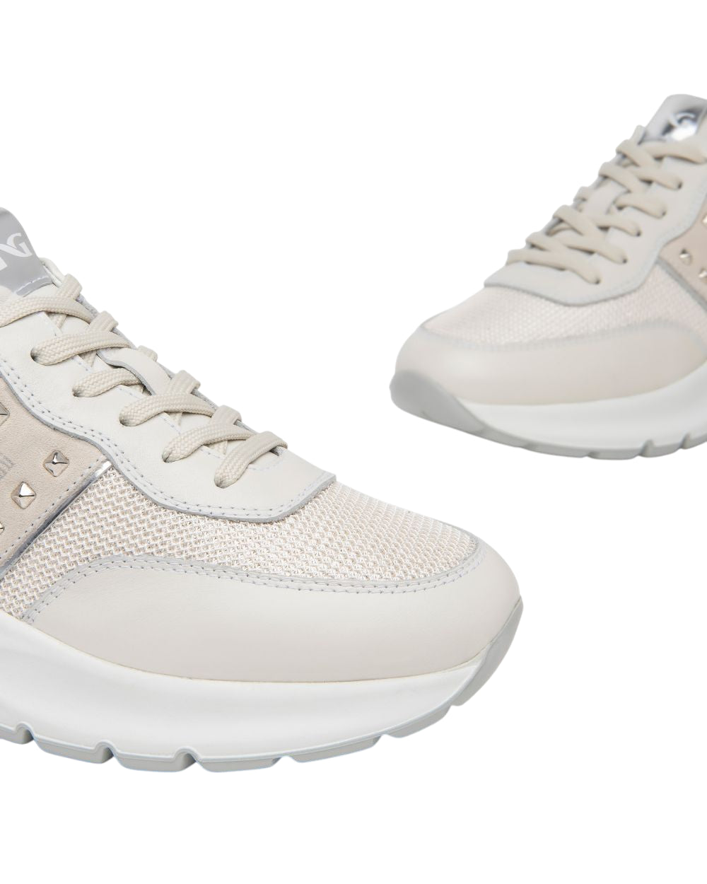 Sneakers in pelle, suede e tela