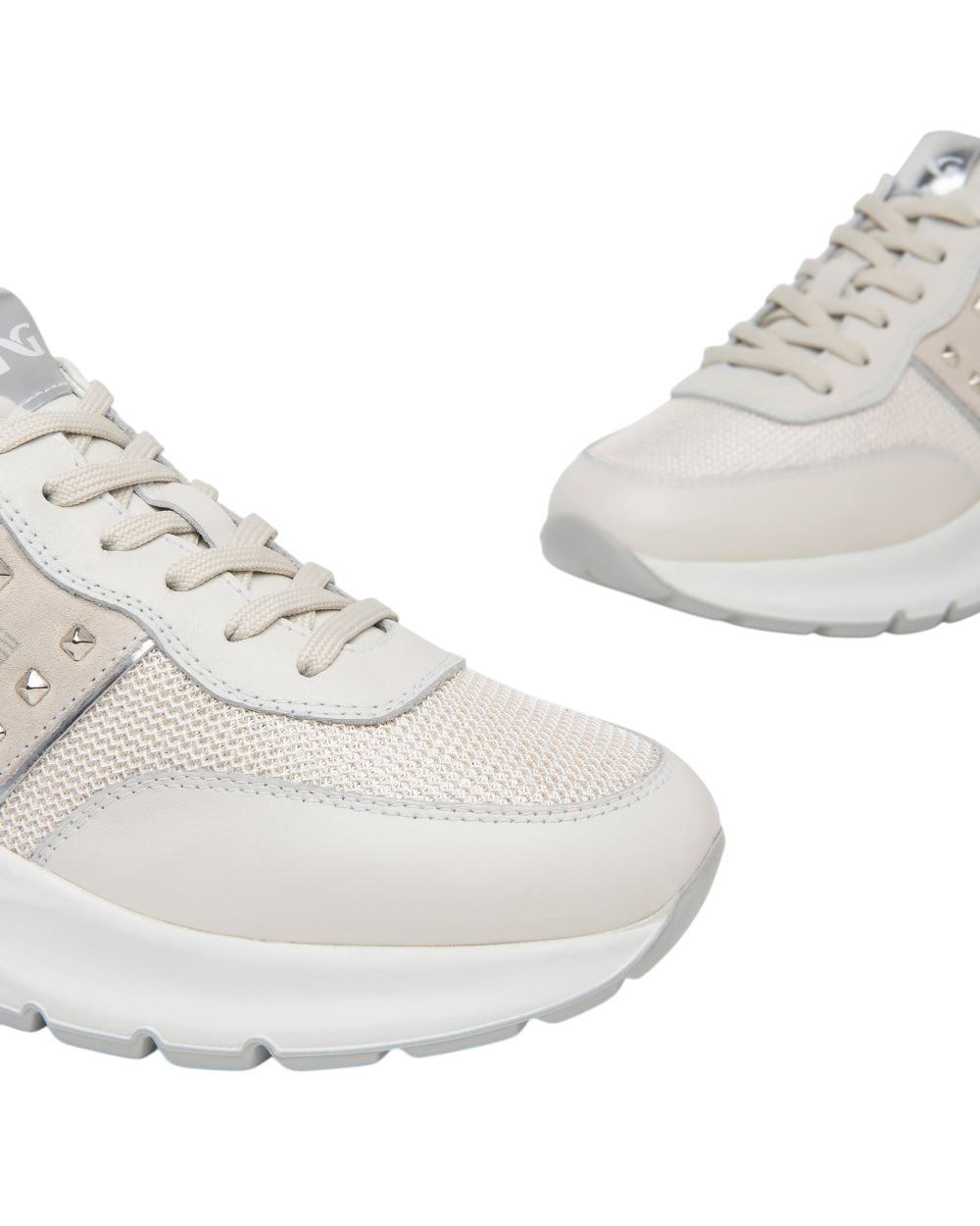 Sneakers in pelle, suede e tela