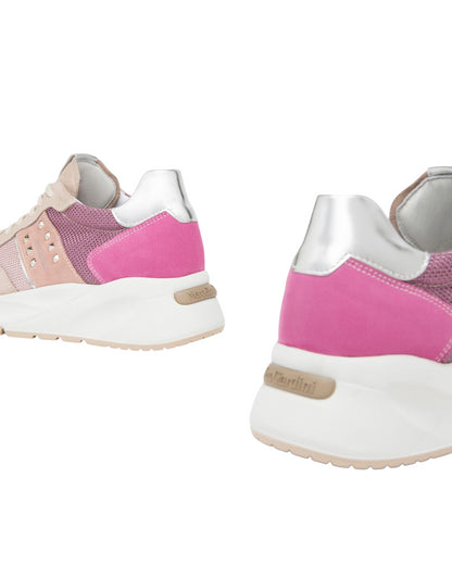 Sneakers in pelle, suede e tela