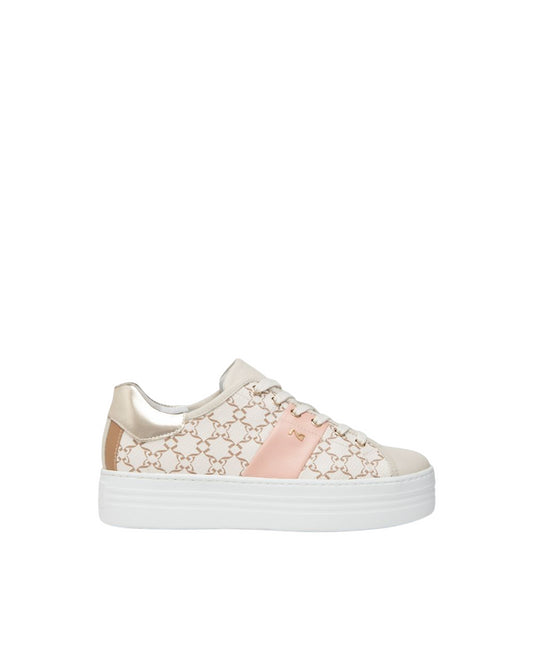 Sneakers in pelle logata