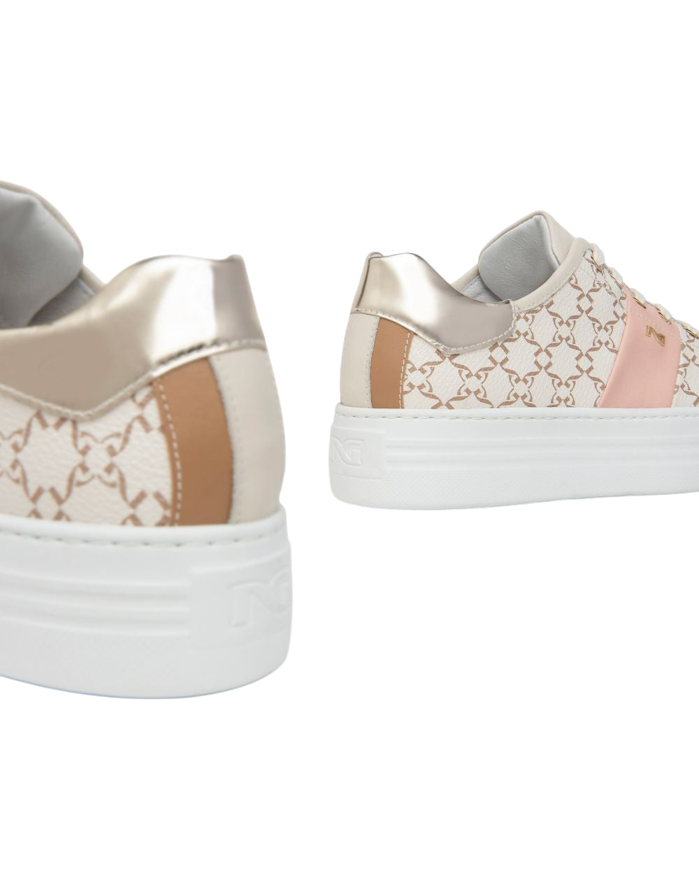 Sneakers in pelle logata