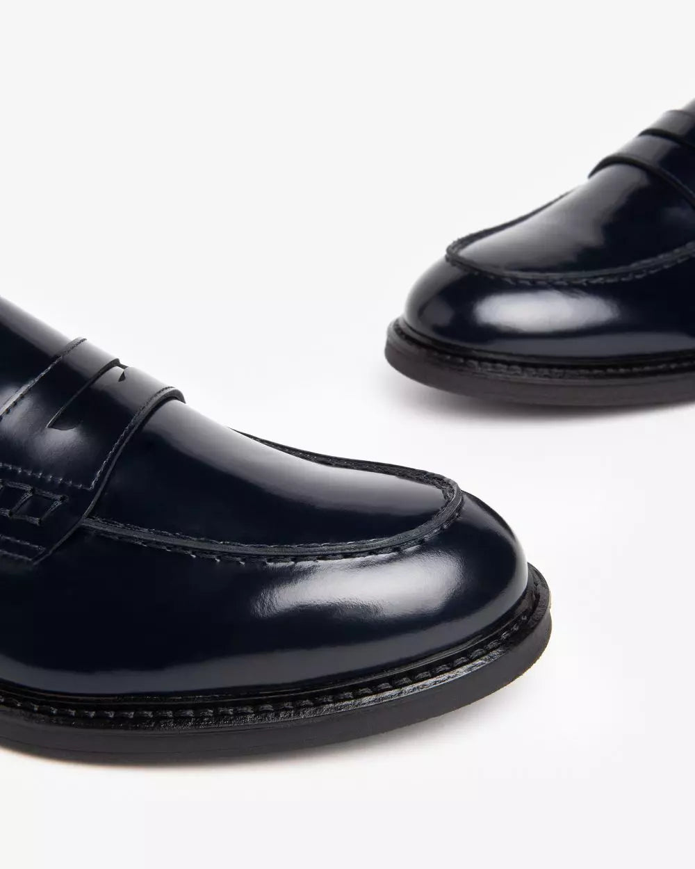 Mocassini in pelle lucida