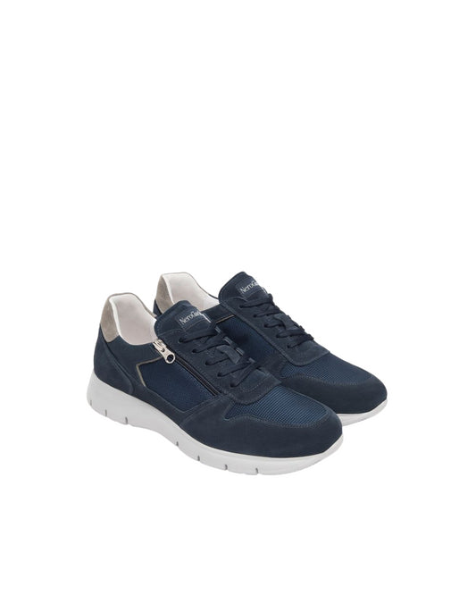 Sneakers in camoscio e tela