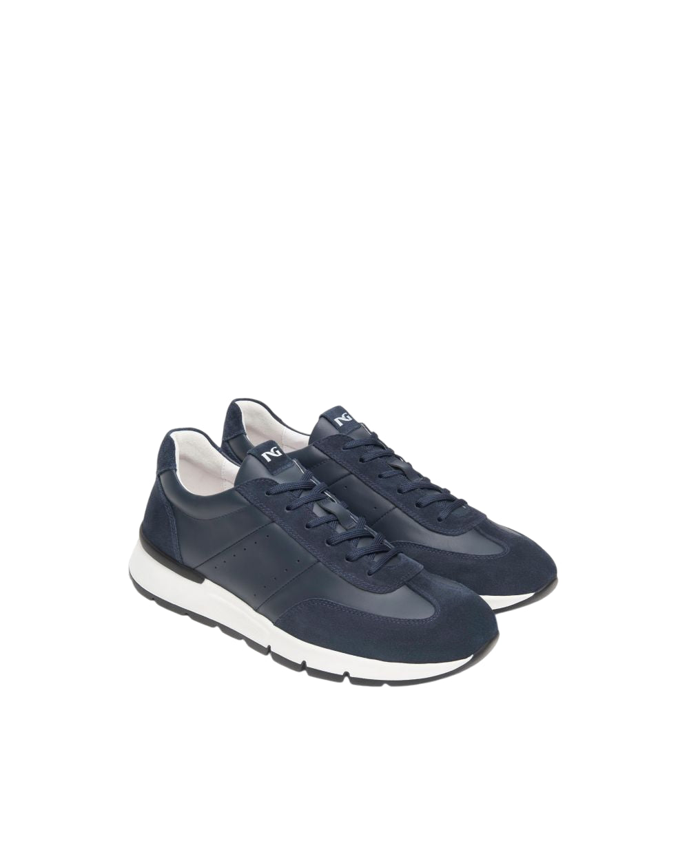 Sneakers in pelle e camoscio