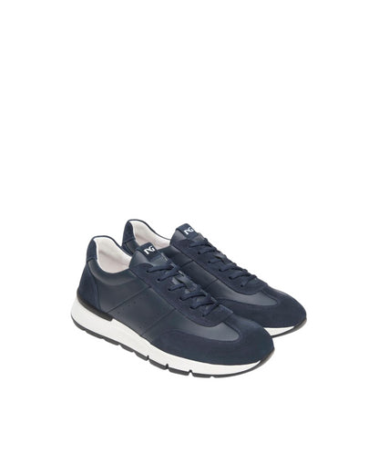 Sneakers in pelle e camoscio