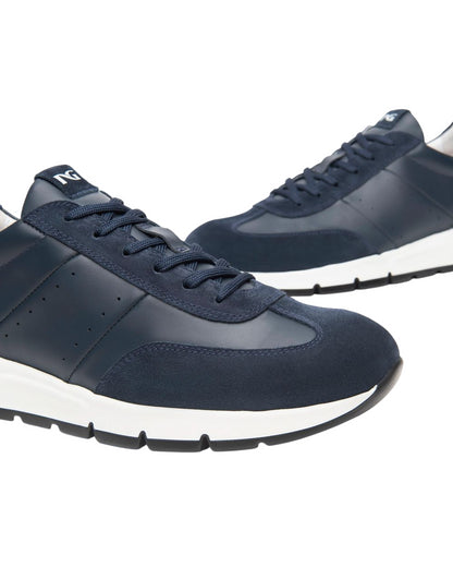 Sneakers in pelle e camoscio