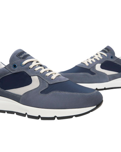 Sneakers in camoscio e tela