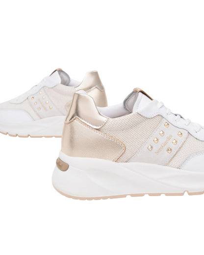 Sneakers in pelle e tela