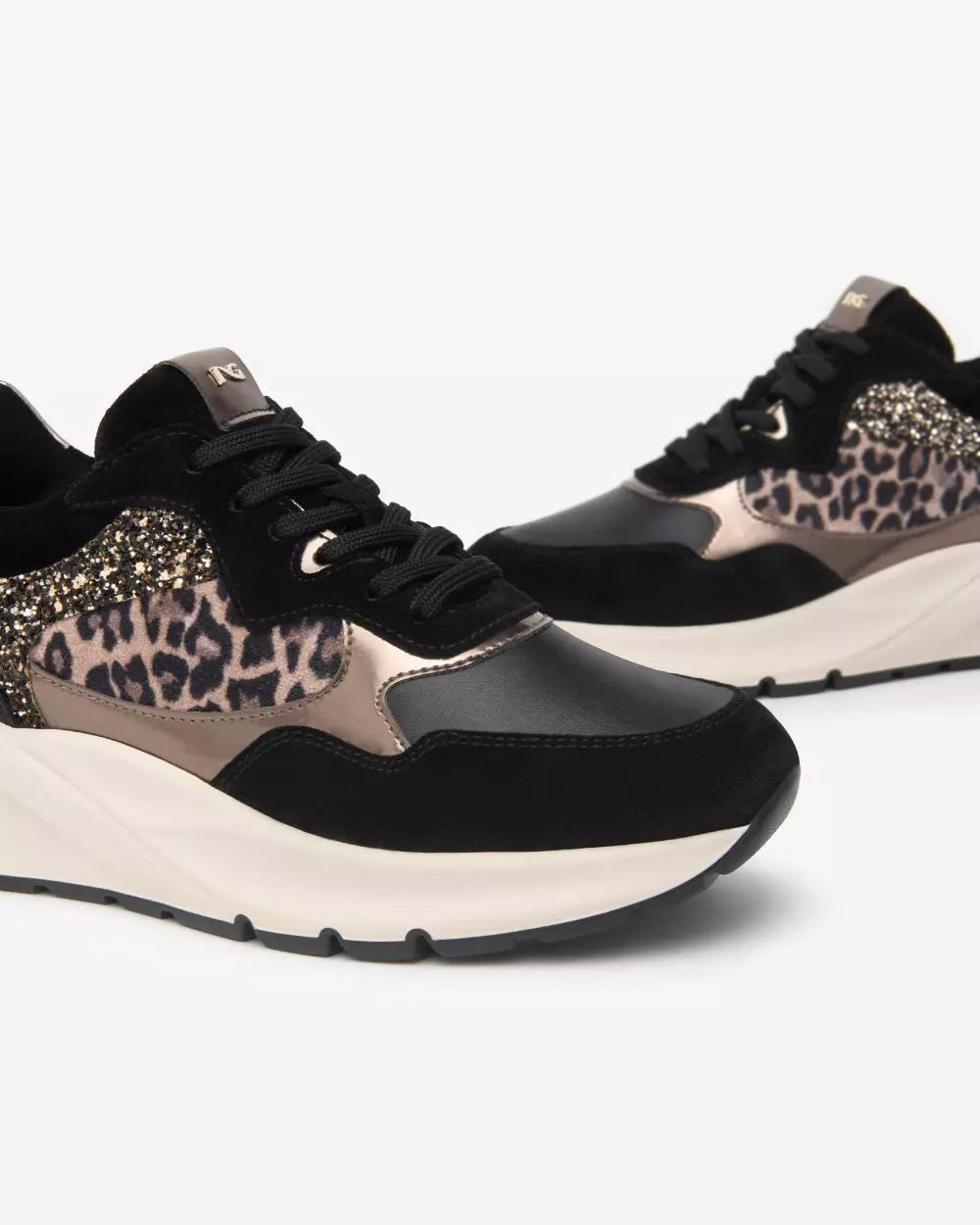 Sneakers in suede e pelle