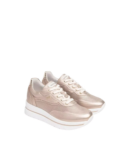 Sneakers in pelle e tessuto tecnico