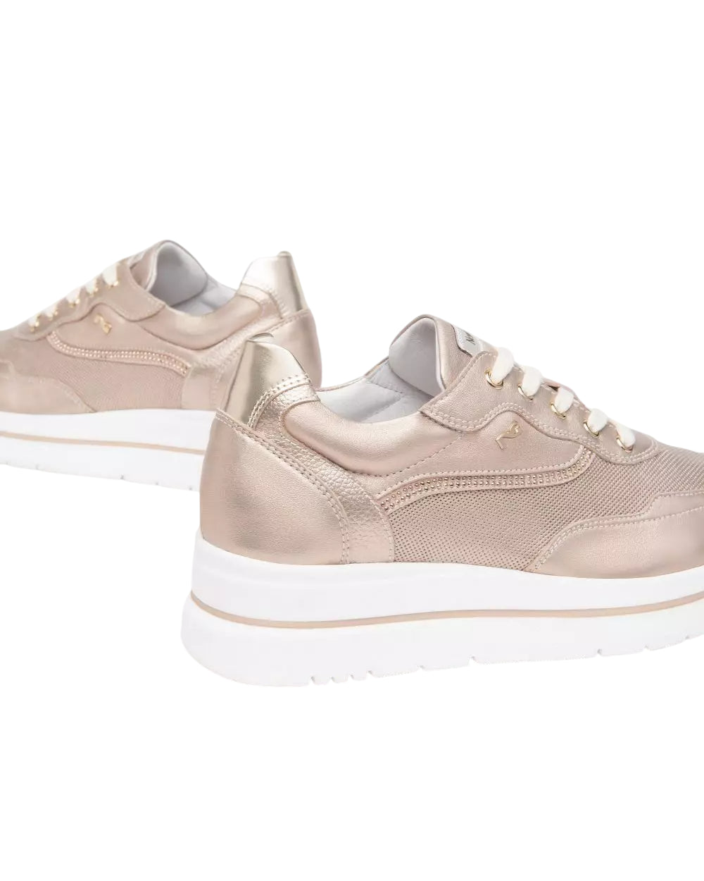 Sneakers in pelle e tessuto tecnico