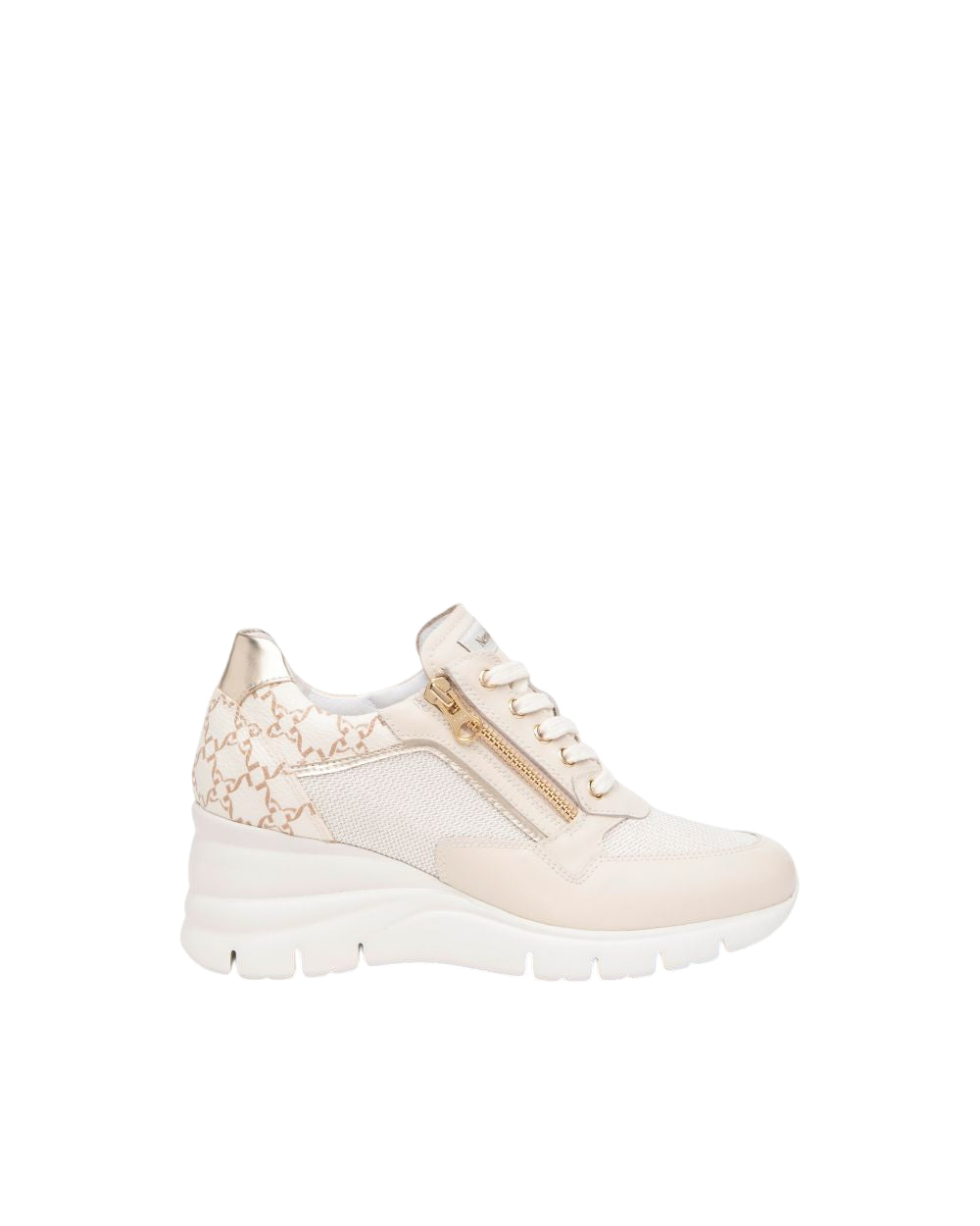 Sneakers in pelle e tela