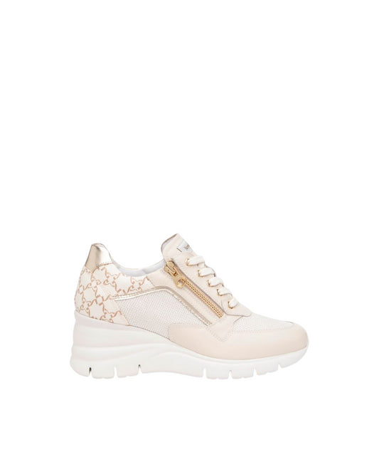 Sneakers in pelle e tela