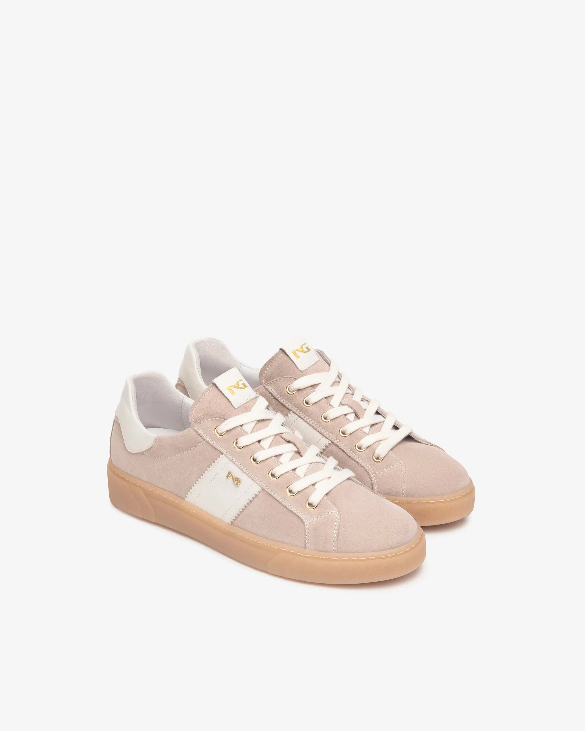 Sneaker in pelle e camoscio