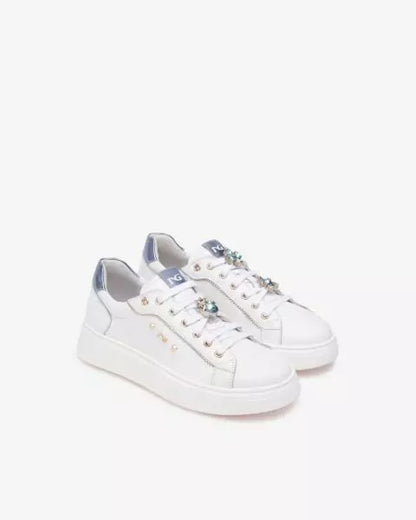 Sneakers in pelle con accessorio