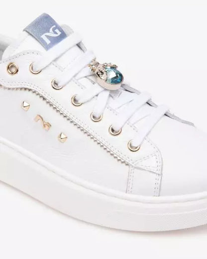 Sneakers in pelle con accessorio