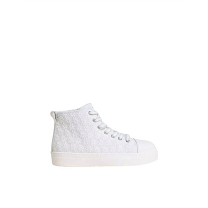 Sneakers teen tessuto e pelle