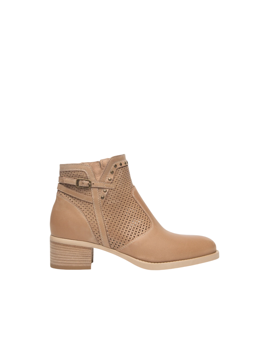 Stivaletto in pelle traforato