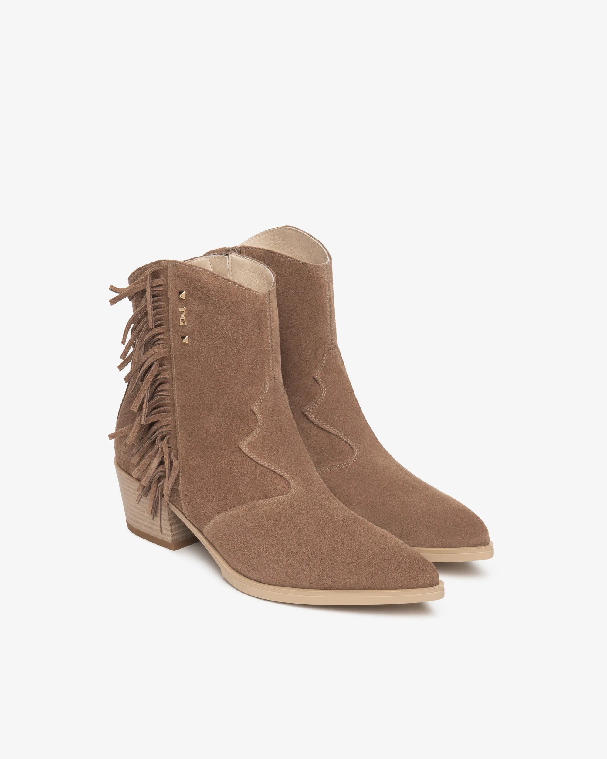 Stivaletto in camoscio frange