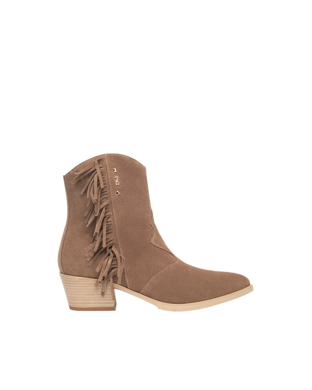 Stivaletto in camoscio frange