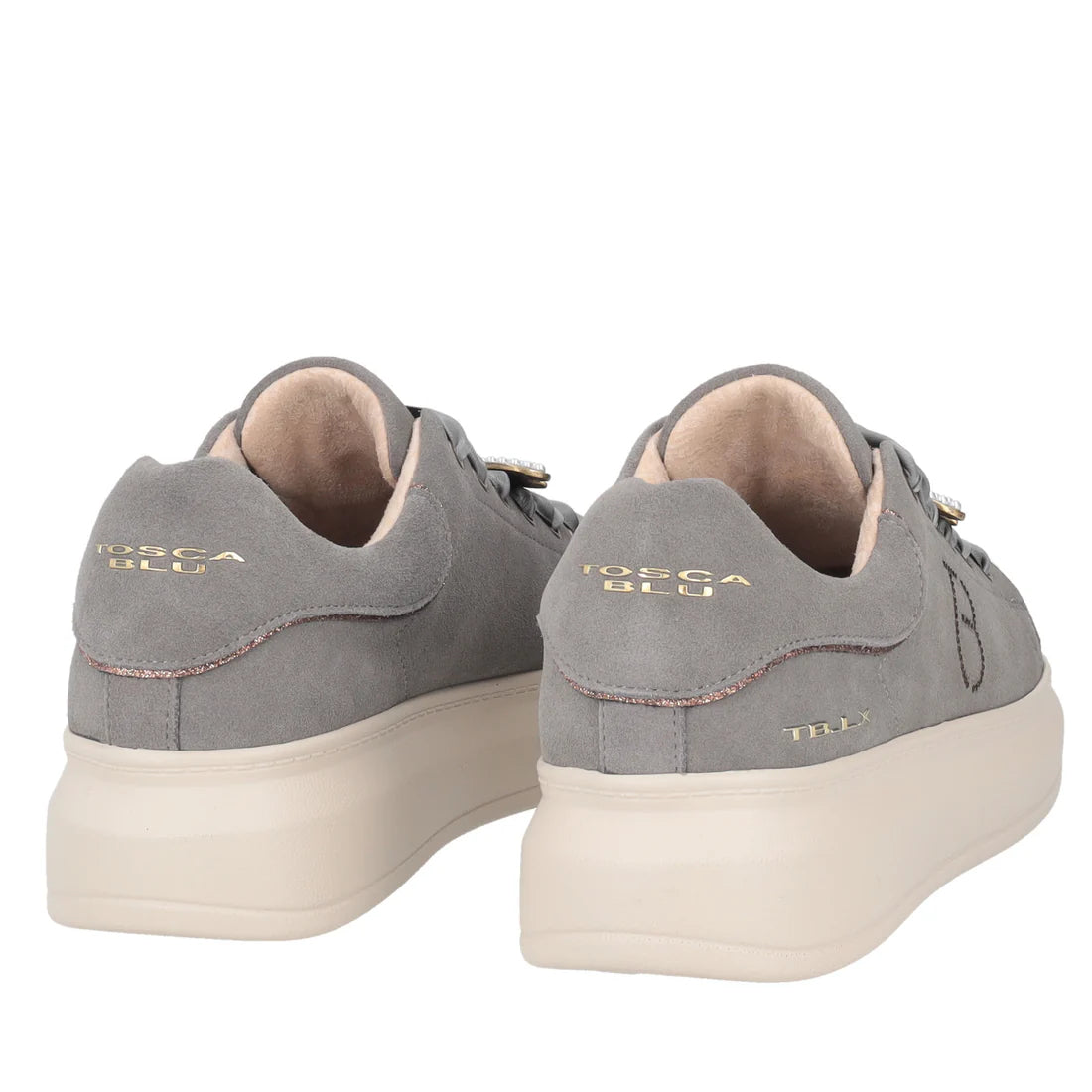 Sneakers in suede con ape gioiello